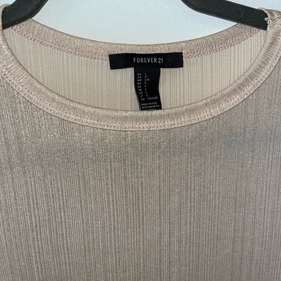 Forever 21 shimmery champagne long sleeve - Picture 3 of 5